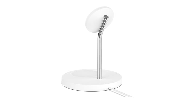 Belkin Boost Up Charge Pro 2-in-1 Wireless Charger Stand with MagSafe 15W - White