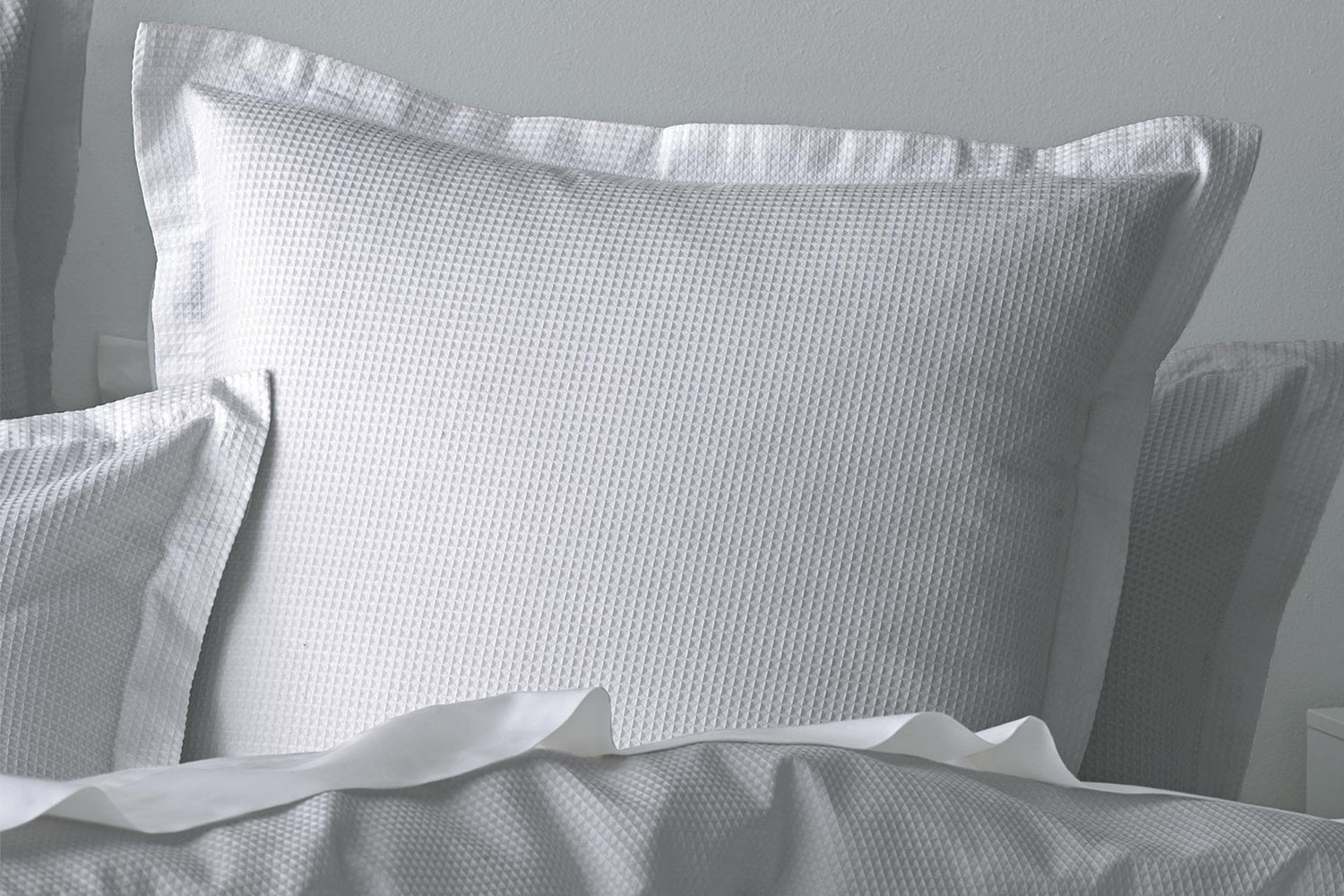 Nova Waffle Silver European Pillowcase by Savona Harvey Norman New