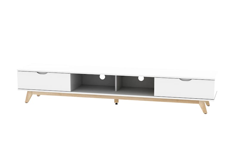 AVS 2000mm Superlow TV/AV Cabinet - White