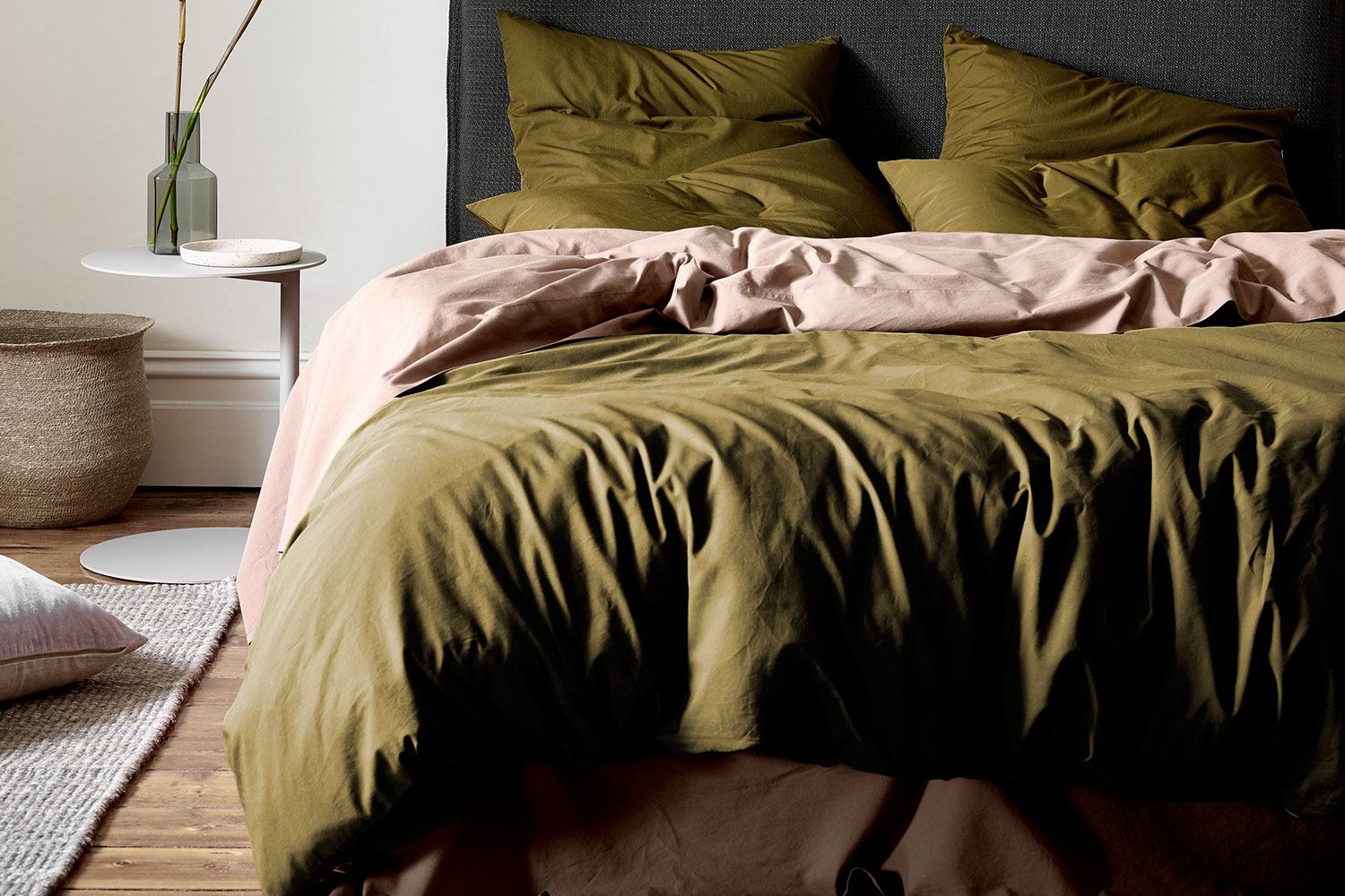 Halo Organic Cotton Khaki Duvet Cover 