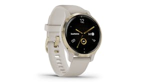 Garmin Venu 2S - Light Gold Bezel with Light Sand Case and Silicone Band