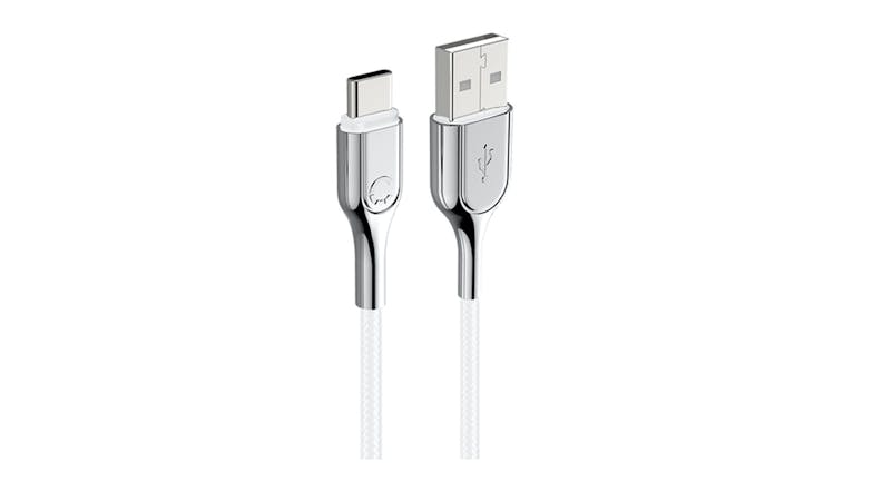 Cygnett Armoured USB-C To USB-A 1M - White