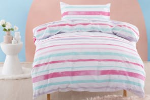Painter Stripe Pink Duvet Cover Set by Squiggles