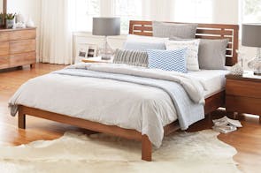 Riverwood Queen Slatted Duvet Foot Bed Frame by Sorensen Furniture