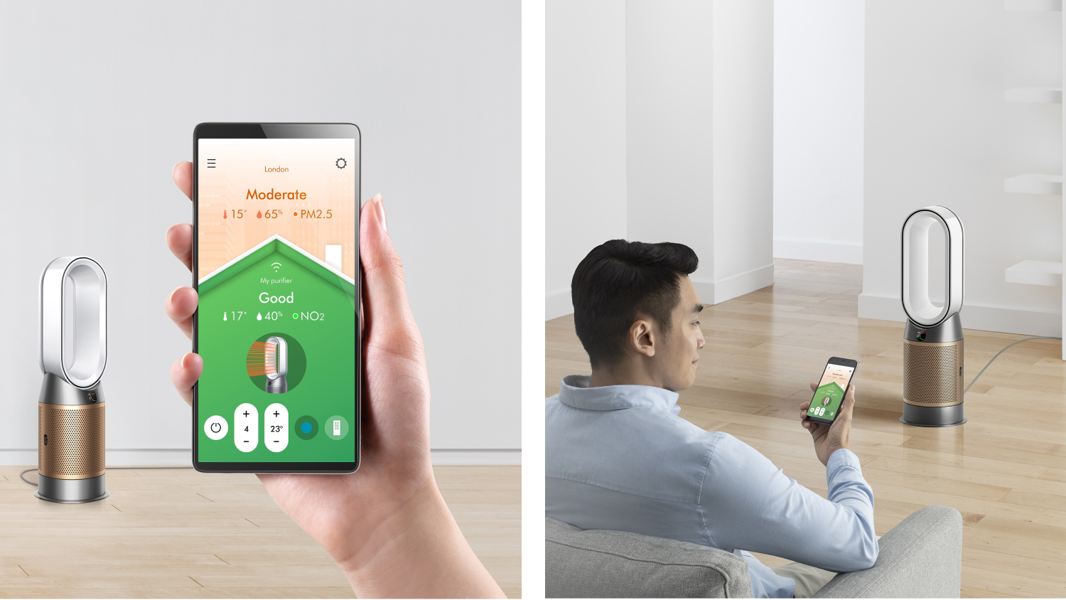 Dyson HP09 Purifier Hot + Cool Formaldehyde Fan/Heater White & Gold