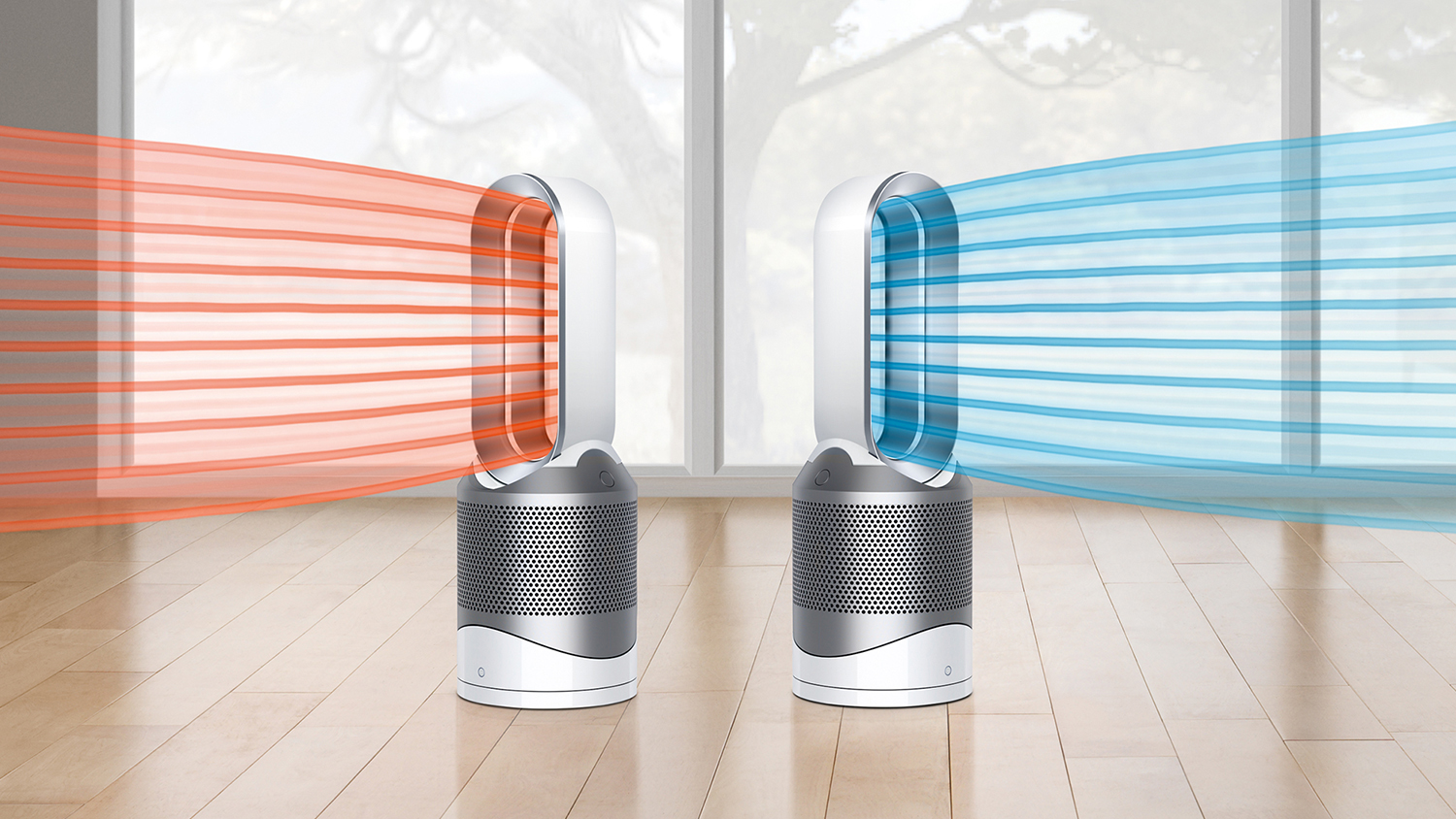 Dyson HP00 Pure Hot + Cool Fan/Heater - White & Silver | Harvey