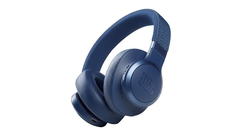 JBL Live 660 Noise-Cancelling Wireless Over-Ear Headphones - Blue