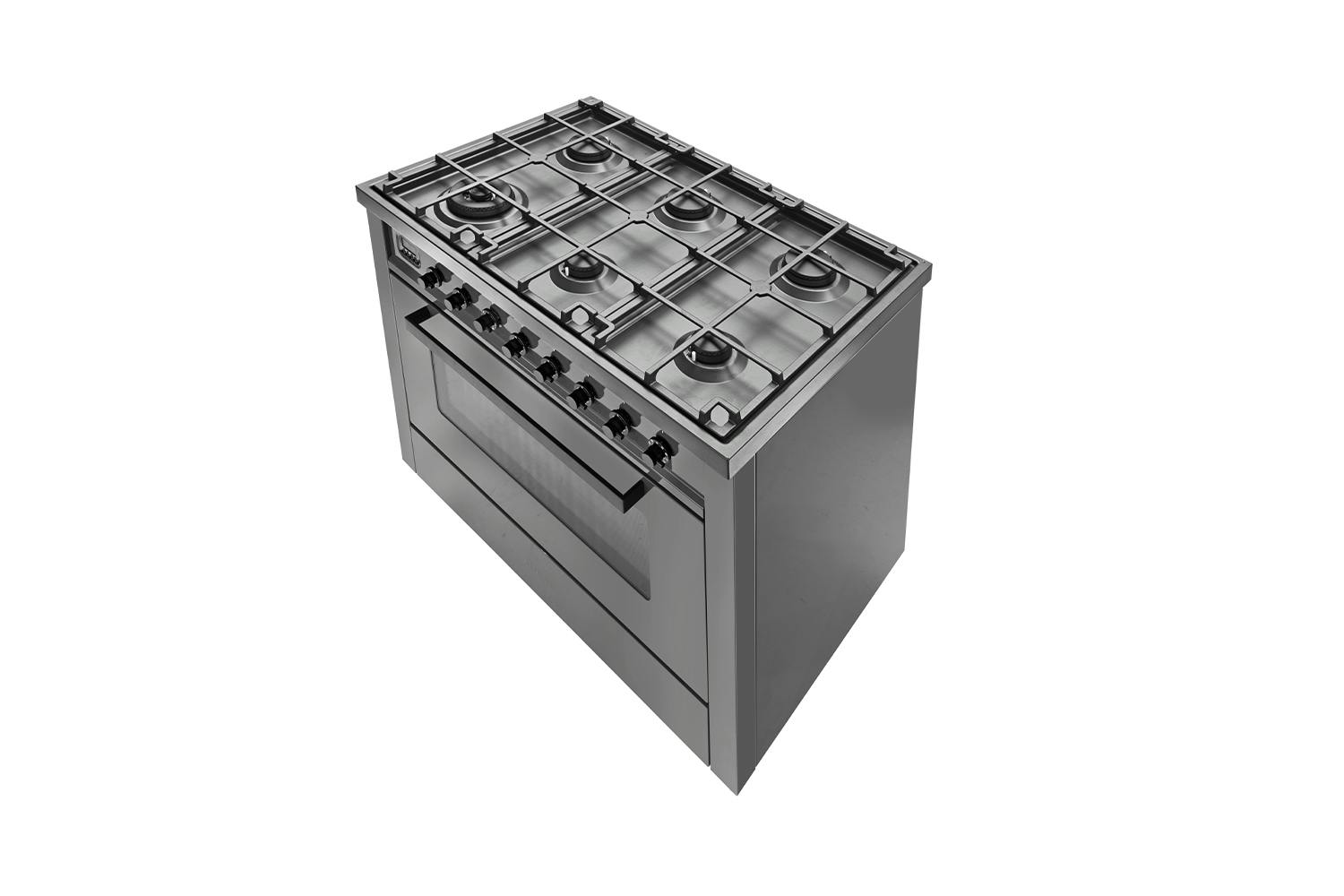 ILVE 90cm Dual Fuel Freestanding Oven - Grey