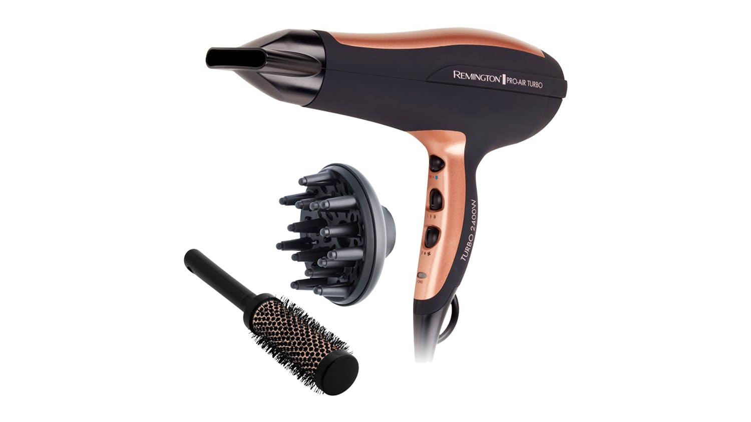 Remington Pro Air Turbo Hair Dryer Black/Rose Gold (D5220AU