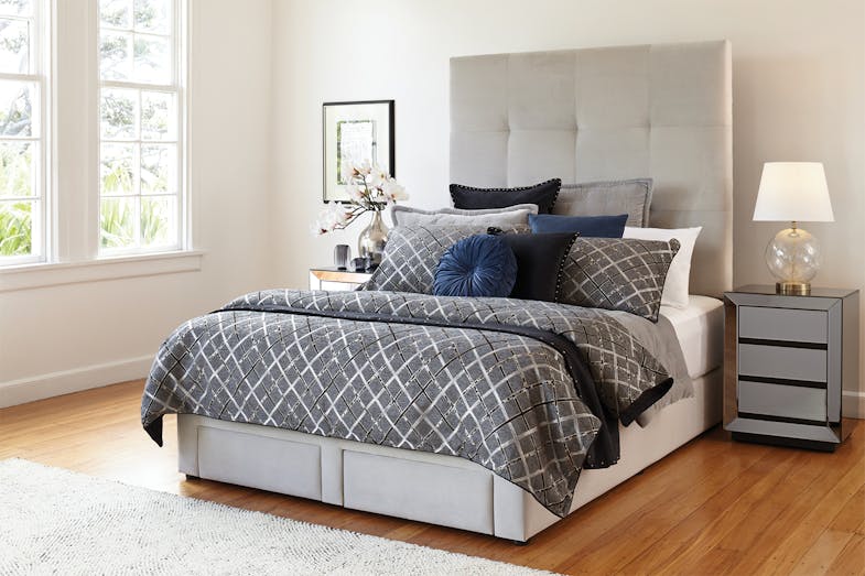 Luxe Queen Bed Frame with Drawer Base