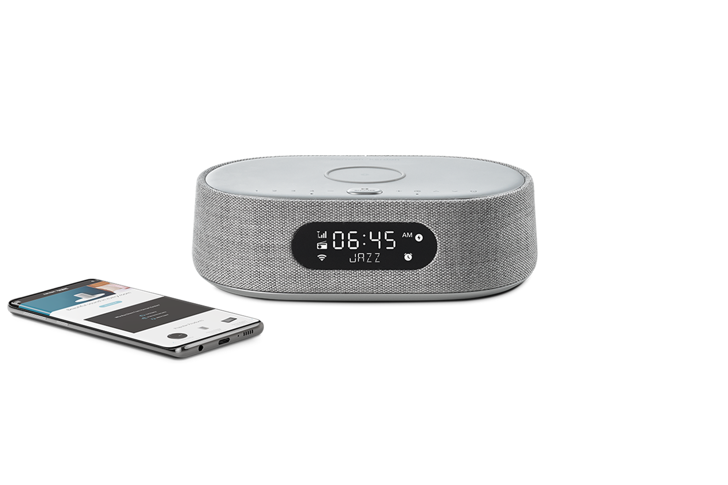 Harman Kardon Citation Oasis Alarm Clock With Wireless Charger Grey Harvey Norman New Zealand