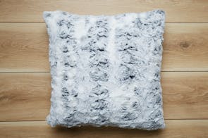 Nordic Faux Fur Square Cushion by Top Drawer