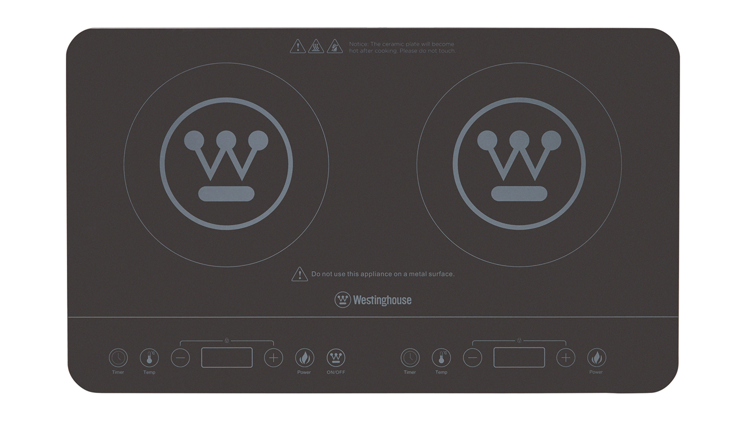 Westinghouse 1400W Double Induction Portable Cooktop - Black (WHIC02K ...