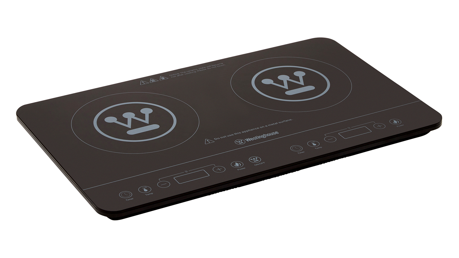 Westinghouse 1400W Double Induction Portable Cooktop - Black (WHIC02K ...