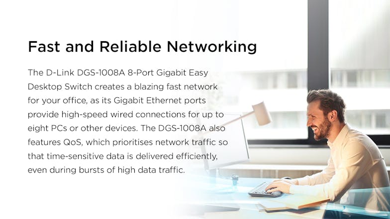 D-Link DGS-1008A 8-Port Gigabit Desktop Switch