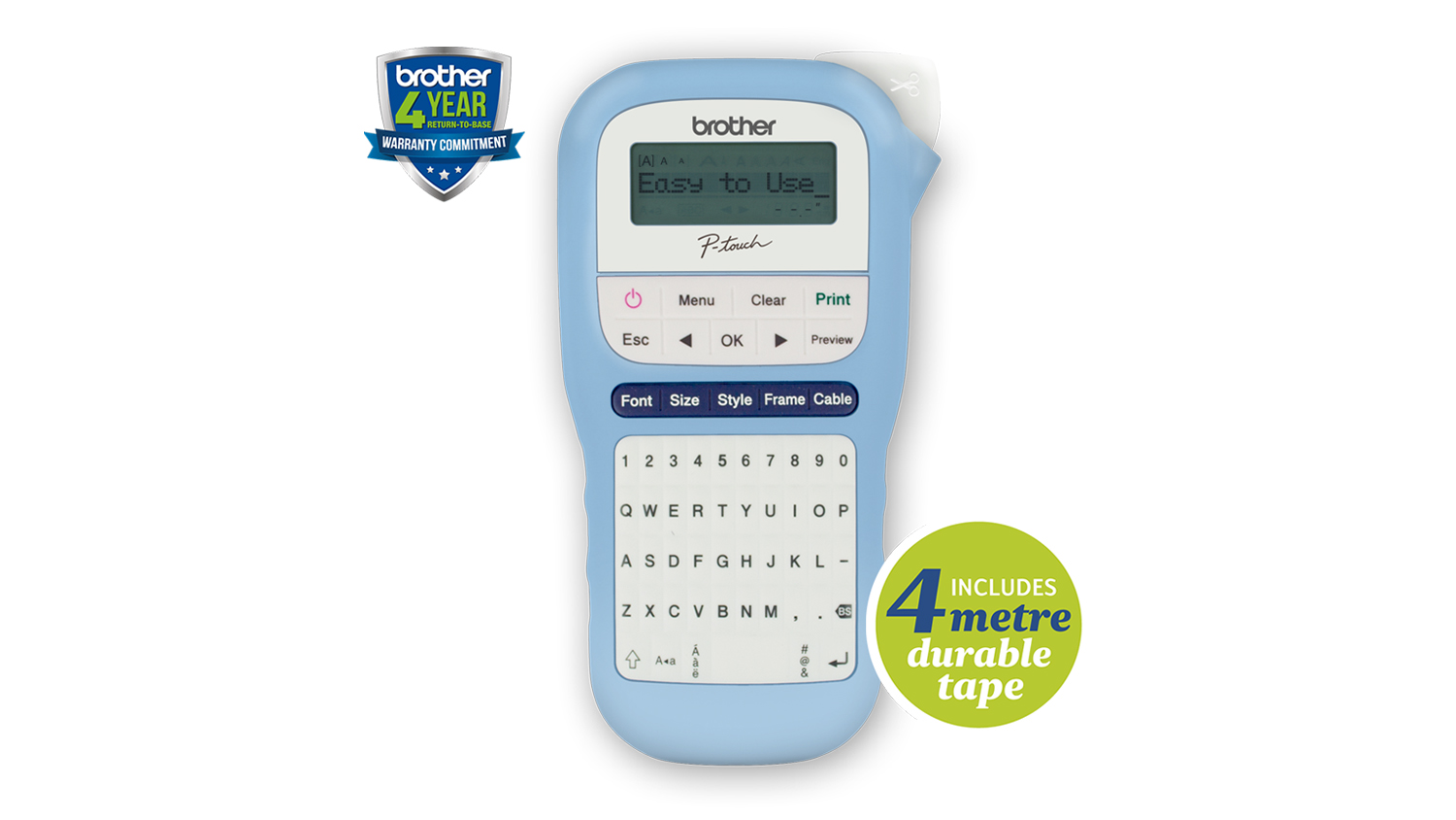 Brother PTH110LB Portable Label Maker - Light Blue