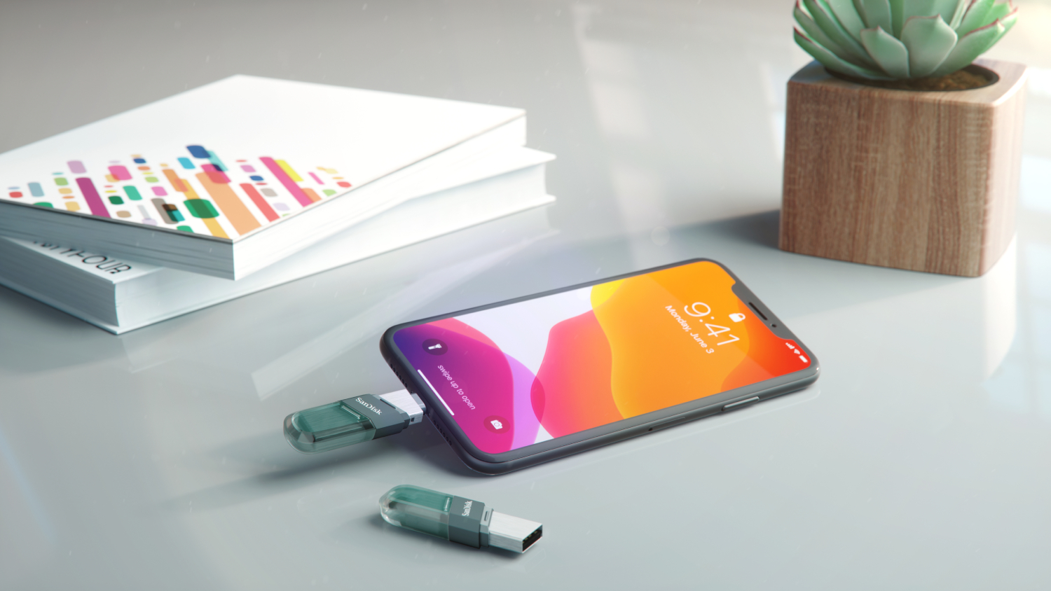 SanDisk iXpand Flip USB 3.1 Flash Drive - 64GB (Black)