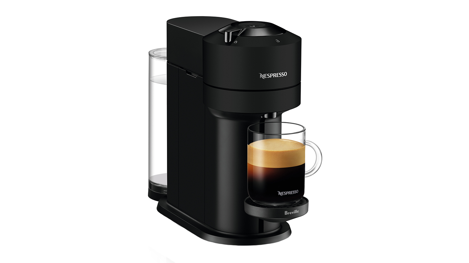 Nespresso Breville Vertuo Next Capsule Espresso Machine with Milk Frother - Matte Black (BNV550MTB)