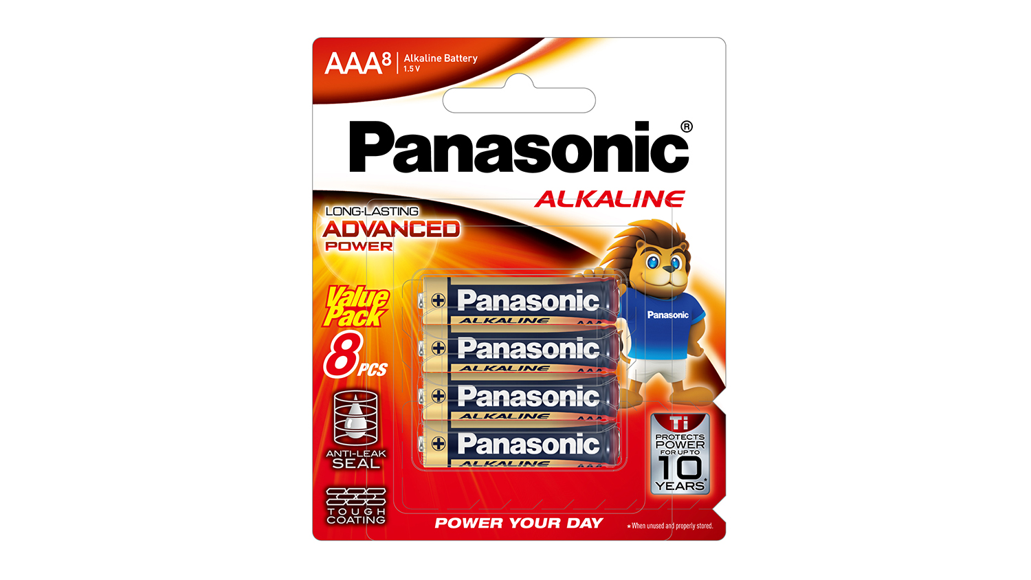 Panasonic AAA Alkaline Battery 1.5V - 8 Pack