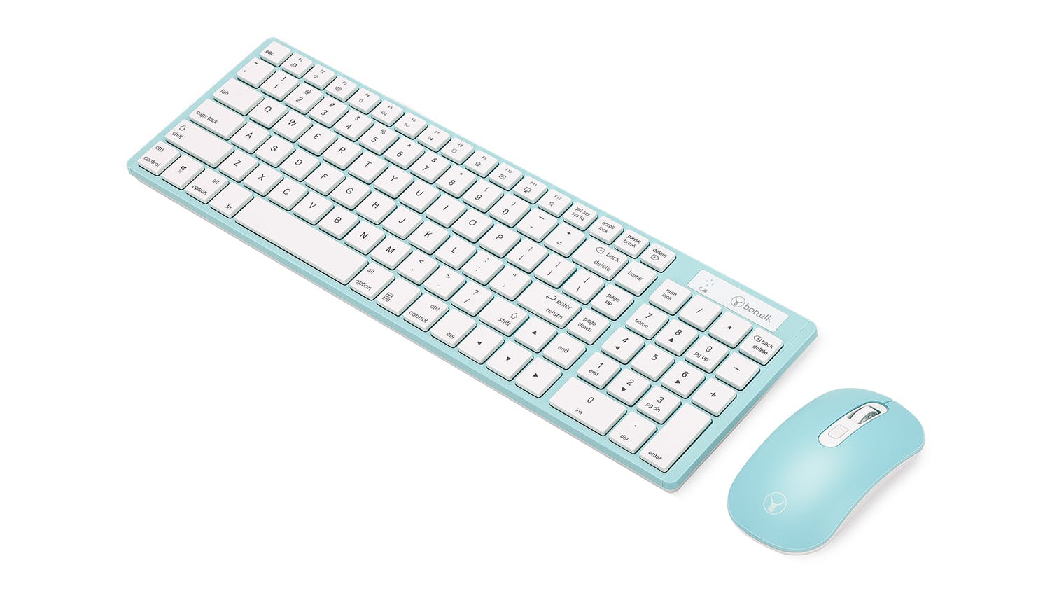 Bon.Elk Slim Wireless Keyboard and Mouse Combo KM-322 - Teal