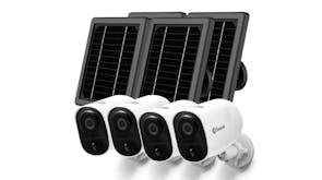 Swann Xtreem Wire-Free Smart Security Camera with 16GB microSD Card & Solar Panel - 4 Pack