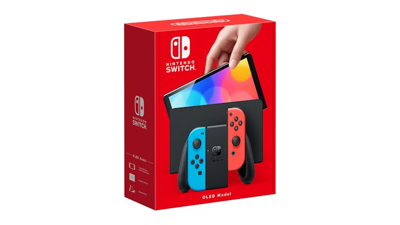 Nintendo Switch OLED Model - Neon Blue and Red Joy-Con, Black Dock