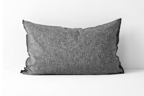 Chambray Fringe Smoke Standard Pillowcase by Aura