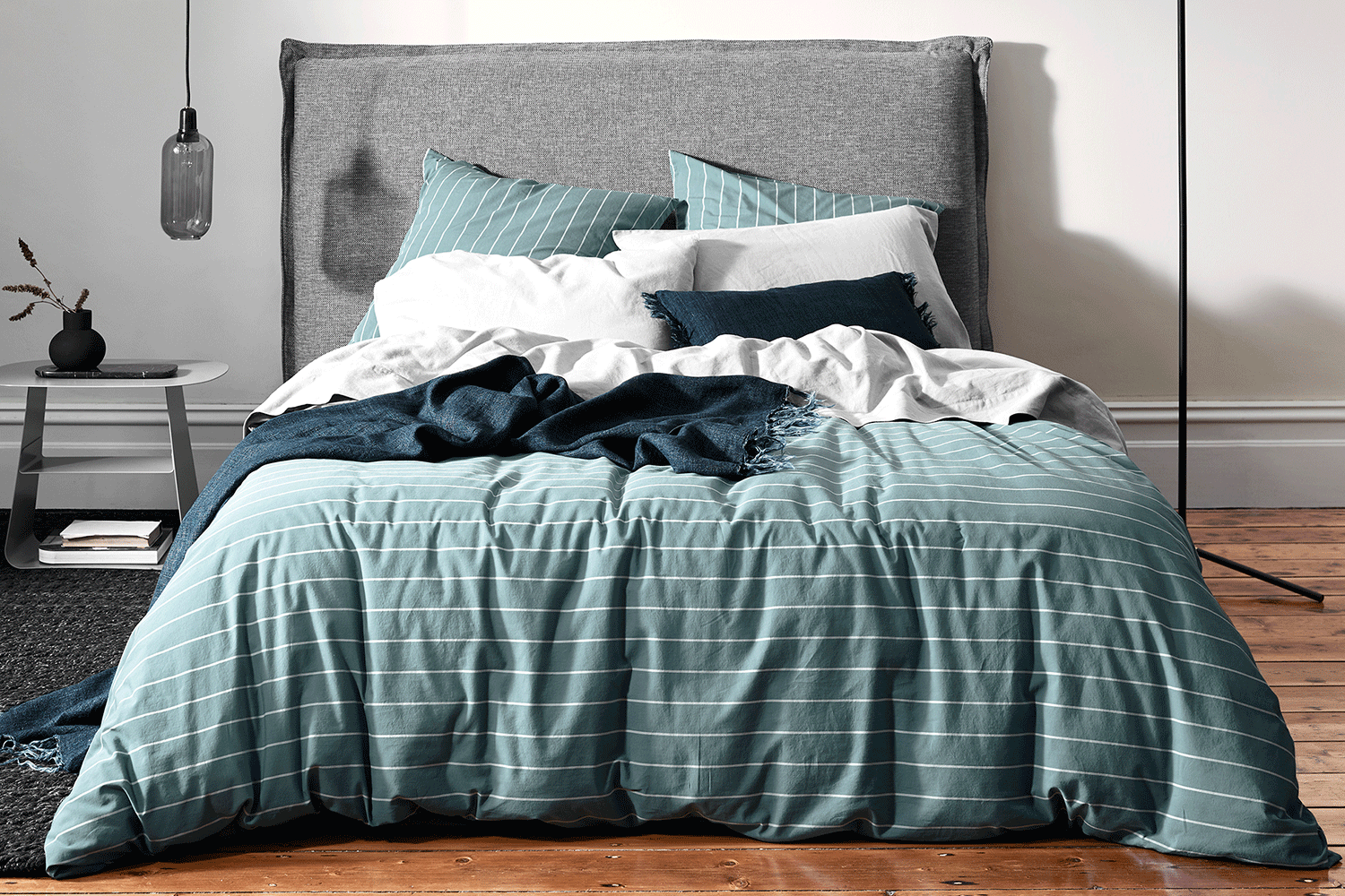 aura denim quilt cover