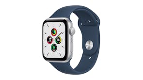 Apple Watch SE (GPS) 44mm Silver Aluminium Case with Abyss Blue Sport Band