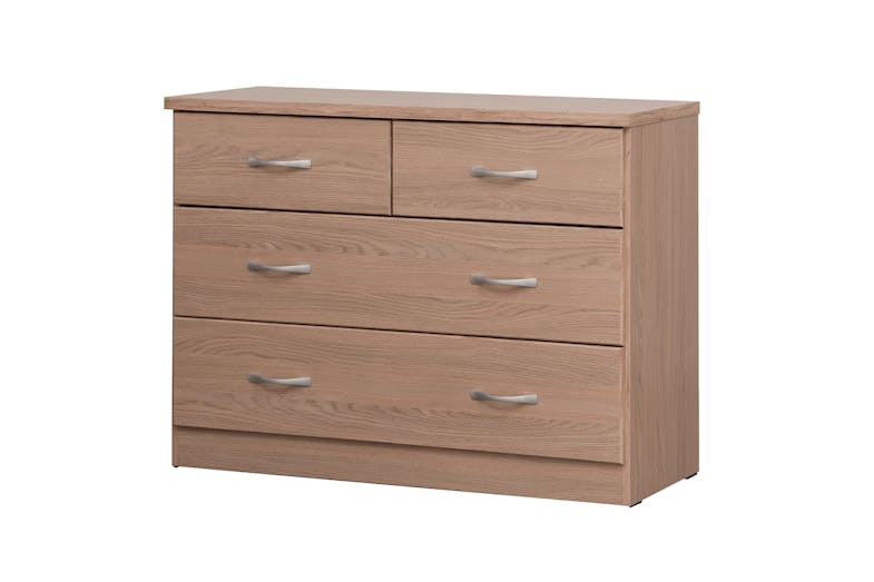 Dominic 4 Drawer Lowboy by Compac Furniture - oak