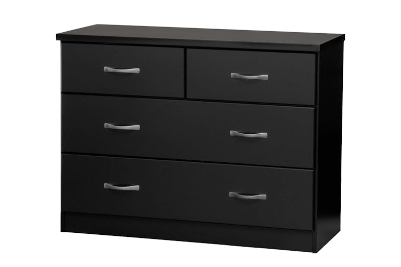 Dominic 4 Drawer Lowboy by Compac Furniture - black