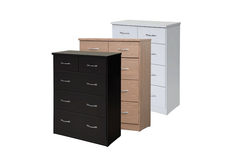 Dominic 5 Drawer Tallboy by Compac Furniture