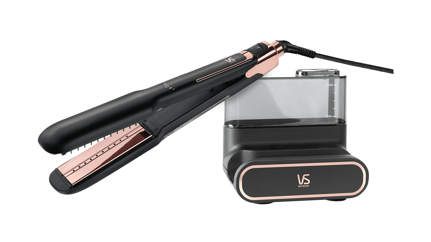 VS Sassoon Steam Straight Brilliance Hair Straightener | Harvey