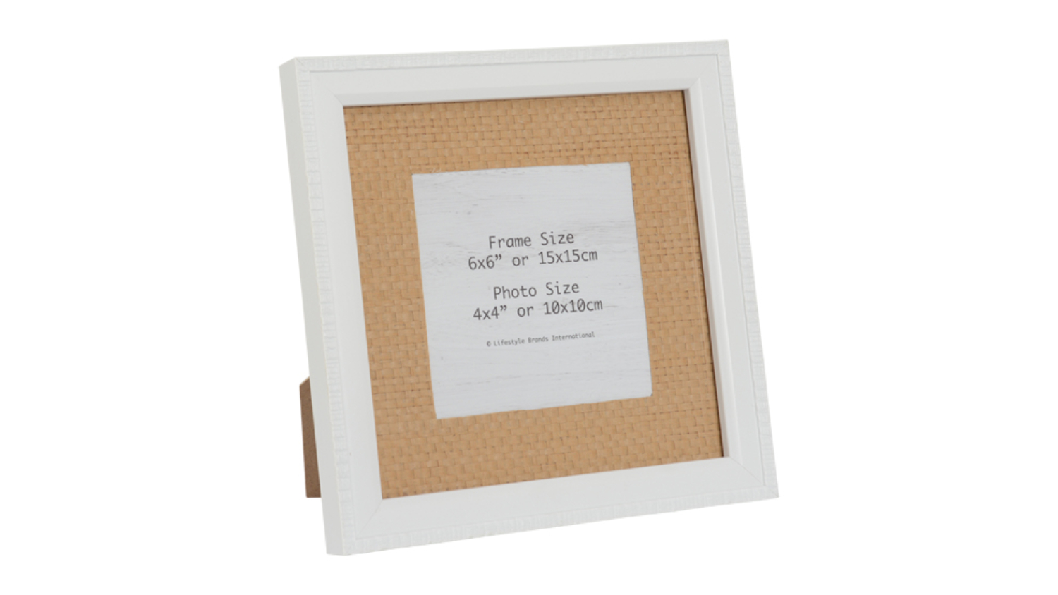 UR1 Sema 6x6 White Photo Frame with 4x4 Opening