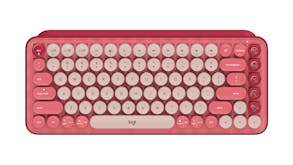 Logitech POP Keys Wireless Mechanical Keyboard with Emoji - Heartbreaker Rose
