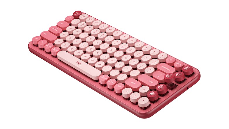 Logitech POP Keys Wireless Mechanical Keyboard with Emoji - Heartbreaker Rose