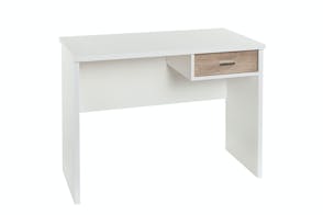 Hero 1 Drawer Desk - White & Woodgrain