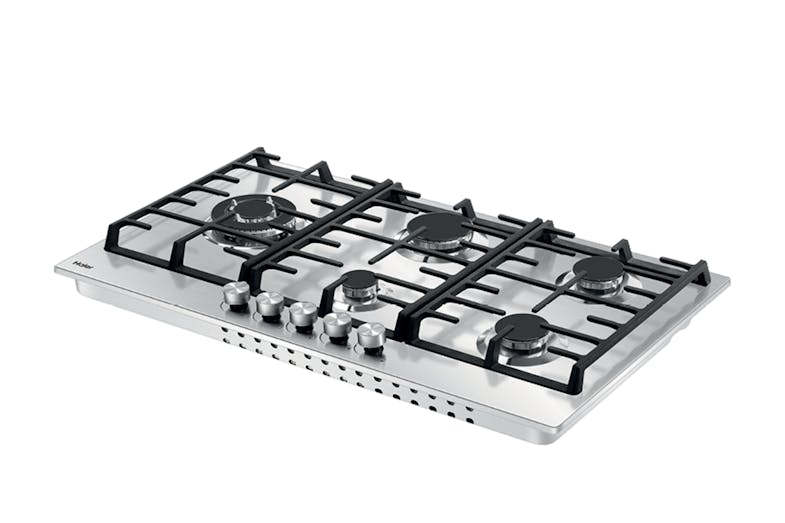 Haier 90cm 5 Burner Gas on Steel Cooktop - Stainless Steel (HCG905WFCX3)