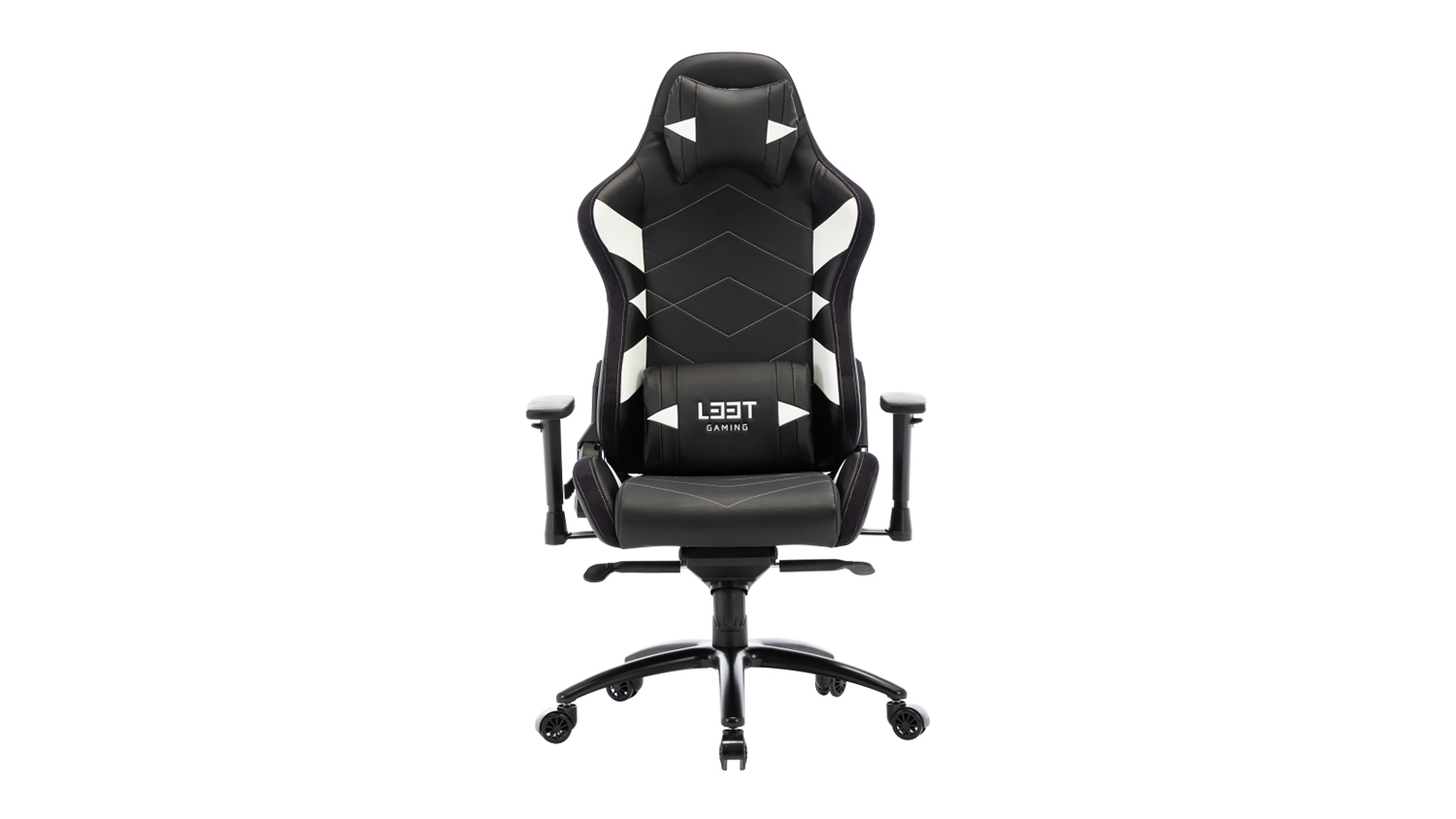 L33T Elite V4 Gaming Chair PU Leather White Harvey Norman New