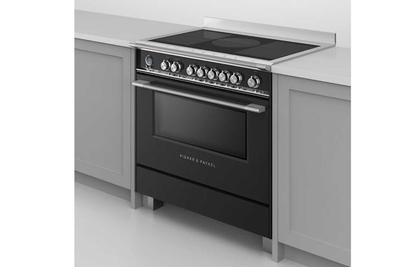Fisher & Paykel 90cm Pyrolytic Freestanding Oven with Induction Cooktop - Black (Series 9/OR90SCI6B1)