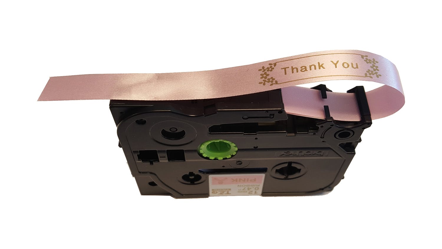 Brother TZe-RE34 Gold on Pink Ribbon Tape - 12mm x 4m