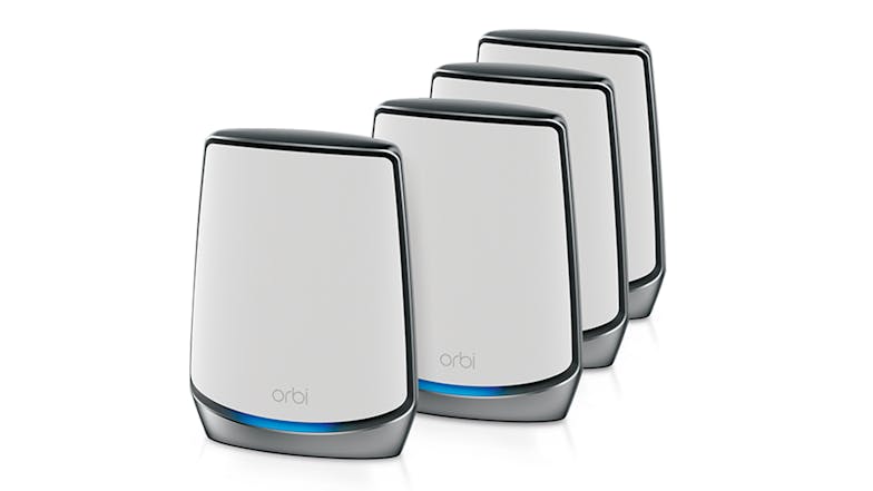 Netgear Orbi RBK853 AX6000 Tri-Band Mesh Wifi 6 System - 3 Pack + 1 Add-on Satellite (RBS850)