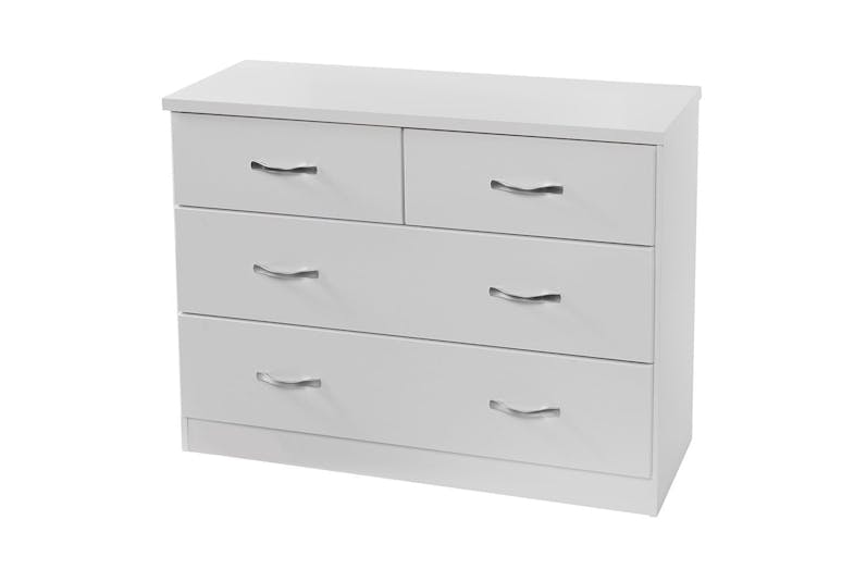 Dominic 4 Drawer Lowboy by Compac Furniture - White