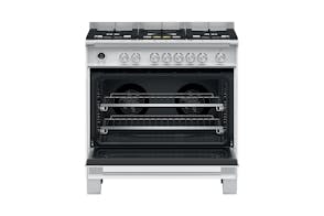 Fisher & Paykel 90cm Dual Fuel Freestanding Oven with Gas Cooktop - White (Series 9/OR90SCG6W1)