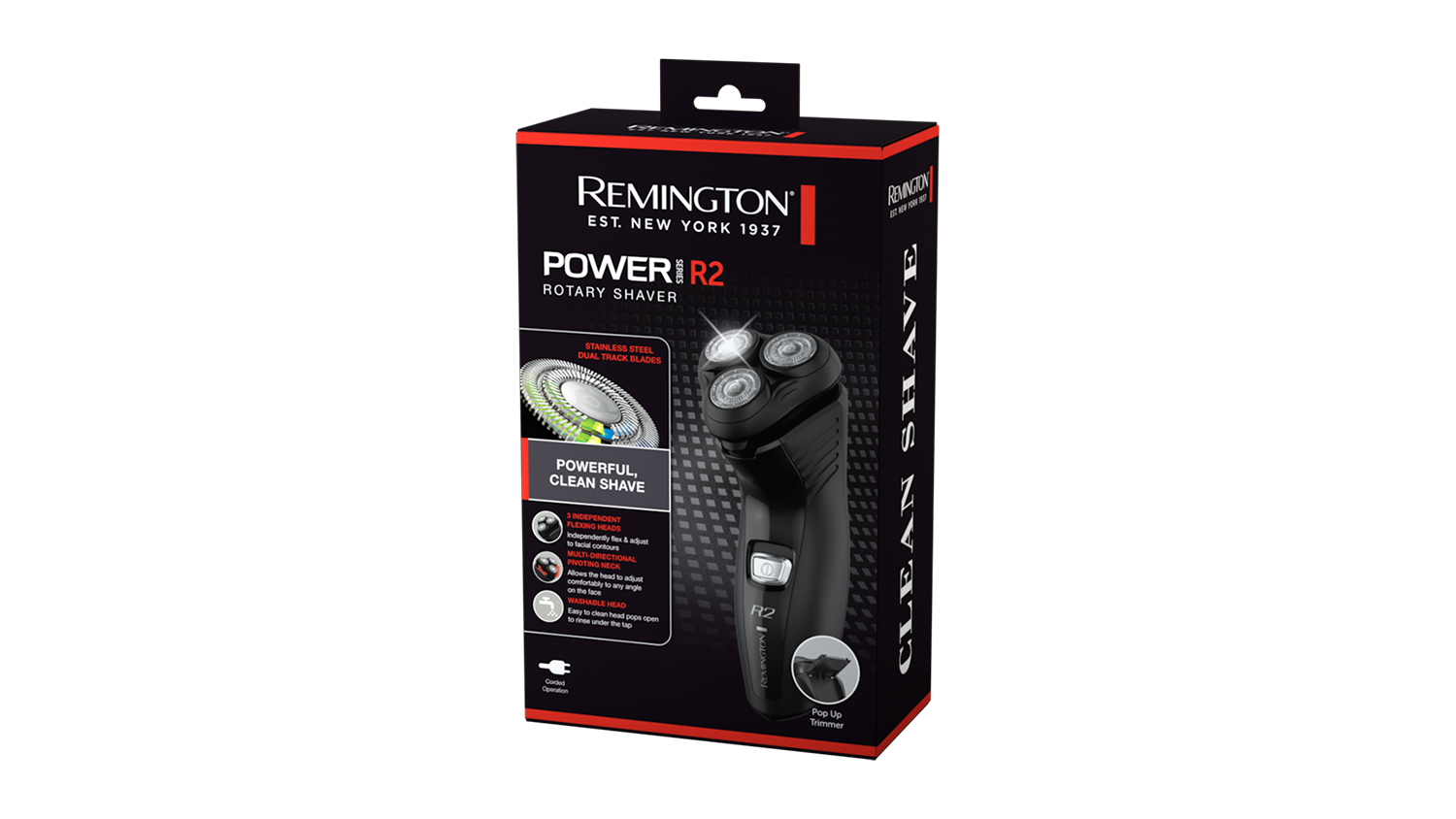 Remington Power Series R2 Corded Rotary Shaver - Black (R2000AU)