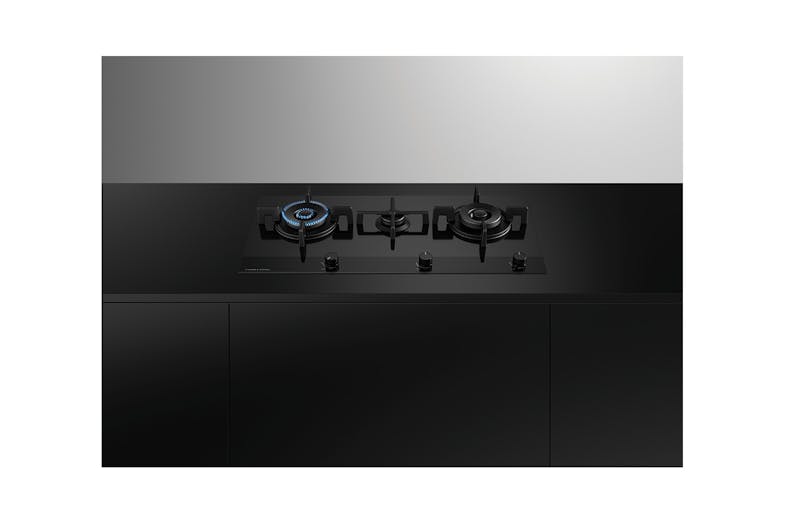 Fisher & Paykel 90cm LPG Gas Cooktop - Black Glass