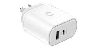 Cygnett PowerPlus 32W USB-C PD Dual Port Wall Charger - White