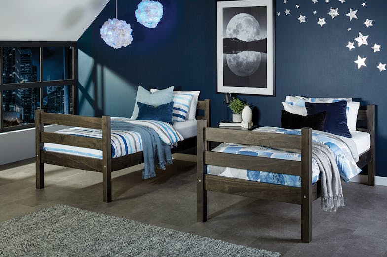 Noah King Single Bunk Bed Frame by Coastwood Furniture - Grey Wash