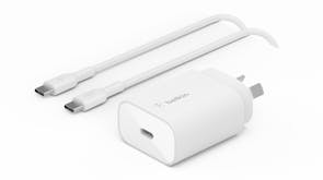 Belkin Boost Up Charge 25W PPS USB-C PD Wall Charger with 1m PVC Cable - White
