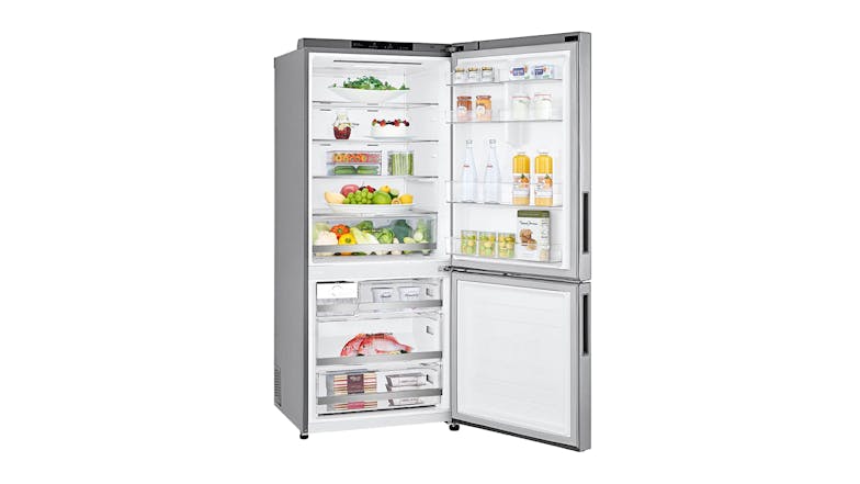 LG 420L Bottom Mount Fridge Freezer - Stainless Finish (GB-455PL)